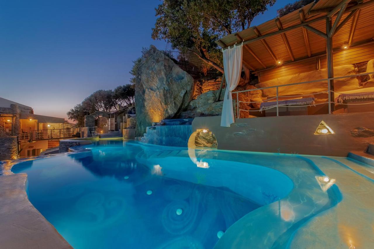 Aparthotel Aegean Castle Andros - Adults Only Agia Eleousa Esterno foto