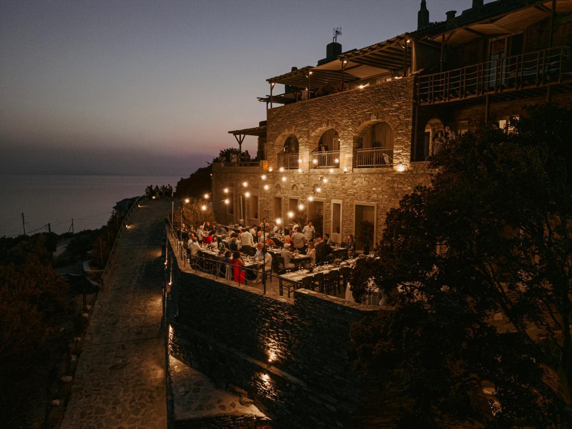 Aparthotel Aegean Castle Andros - Adults Only Agia Eleousa Esterno foto