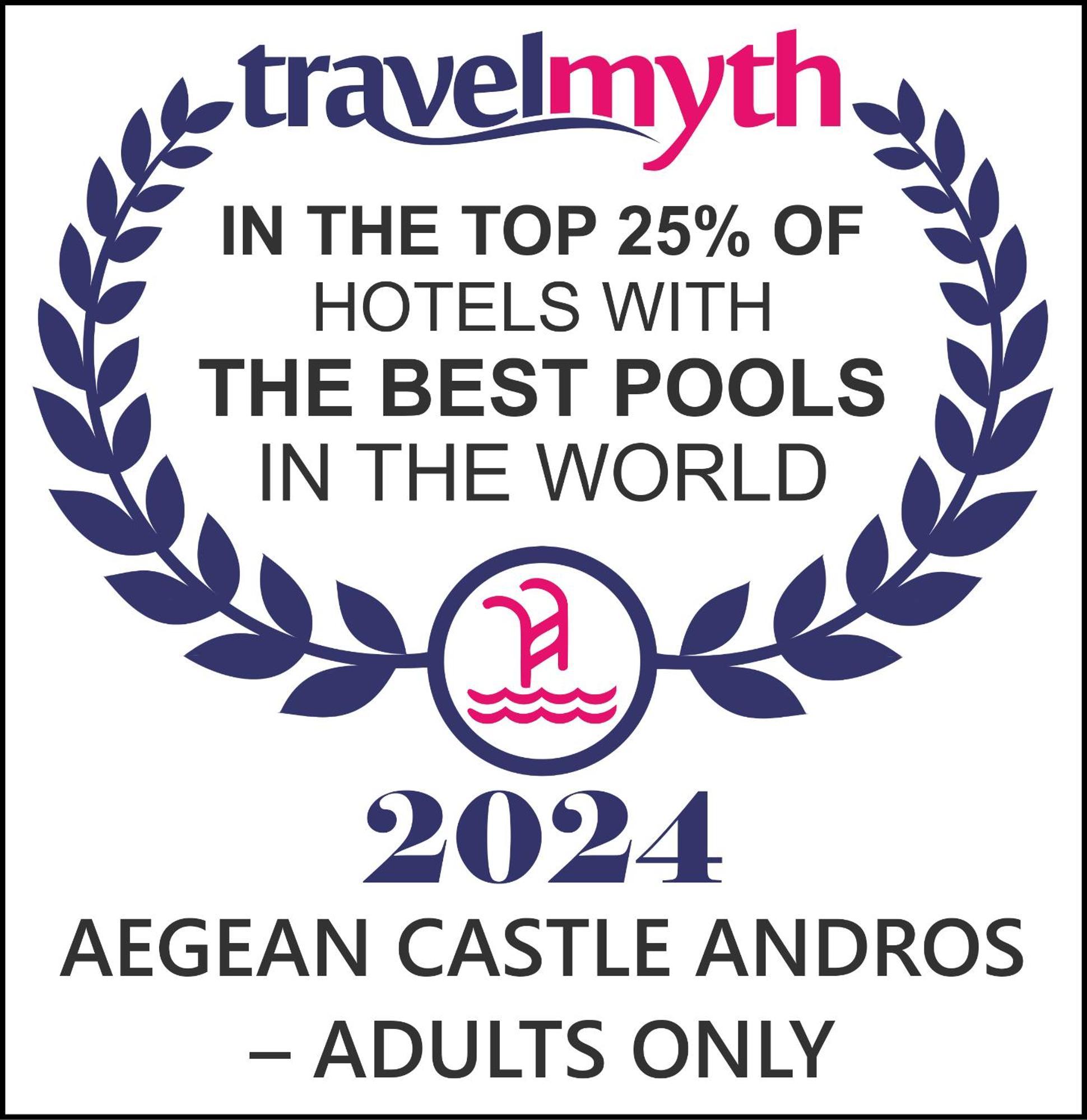 Aparthotel Aegean Castle Andros - Adults Only Agia Eleousa Esterno foto