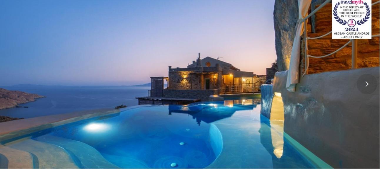 Aparthotel Aegean Castle Andros - Adults Only Agia Eleousa Esterno foto