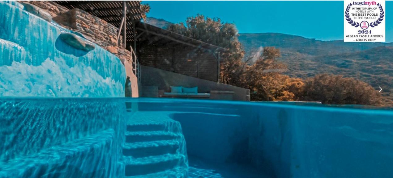 Aparthotel Aegean Castle Andros - Adults Only Agia Eleousa Esterno foto